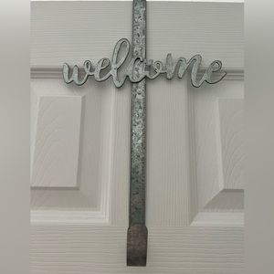 Galvanized “Welcome” Front Door Hanger